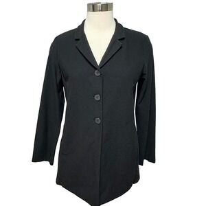 EILEEN FISHER Stretch Crepe Blazer Jacket‎ Womens Petite M Travel Office Layer